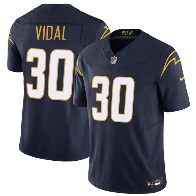Navy Los Angeles Chargers #30 Kimani Vidal 2025 F.U.S.E. Alternate Vapor Limited Stitched Football Jersey - LCJ91