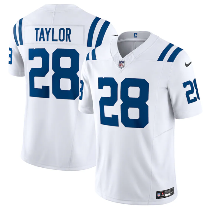 White Indianapolis Colts #28 Jonathan Taylor 2023 F.U.S.E Vapor Untouchable Stitched Football Jersey - IDC269