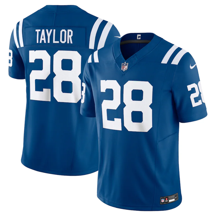 Blue Indianapolis Colts #28 Jonathan Taylor 2023 F.U.S.E Vapor Untouchable Stitched Football Jersey - IDC172