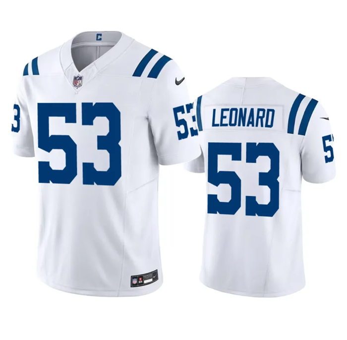 White Indianapolis Colts #53 Shaquille Leonard 2023 F.U.S.E Vapor Untouchable Stitched Football Jersey - IDC46
