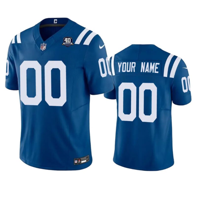 Blue Indianapolis Colts Active Player Custom 2023 F.U.S.E 40th Anniversary Vapor Untouchable Stitched Football Jersey - IDC65