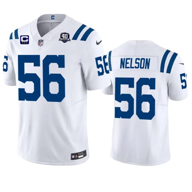 White Indianapolis Colts #56 Quenton Nelson 2023 F.U.S.E. 40th Anniversary With 3-Star C Patch Vapor Untouchable Limited Stitched Football Jersey - IDC69