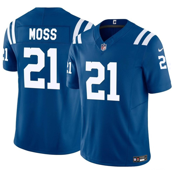 Blue Indianapolis Colts #21 Zack Moss 2023 F.U.S.E. Vapor Untouchable Limited Stitched Football Jersey - IDC113