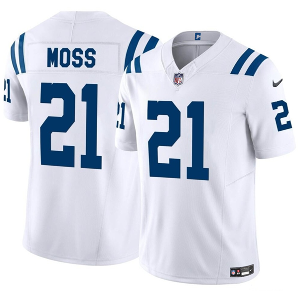 White Indianapolis Colts #21 Zack Moss 2023 F.U.S.E. Vapor Untouchable Limited Stitched Football Jersey - IDC140