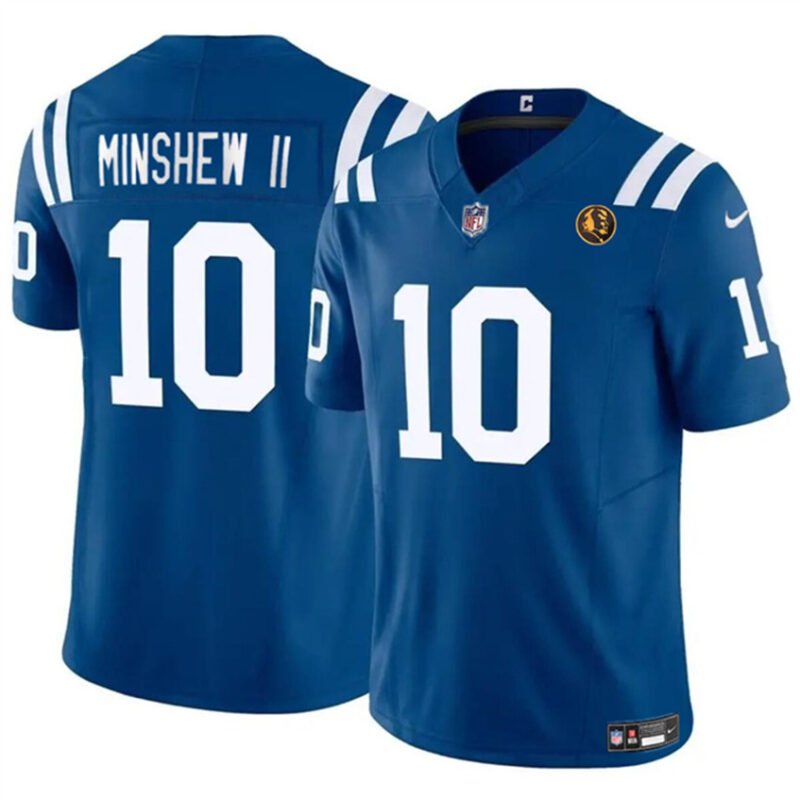 Indianapolis Colts #10 Gardner Minshew Blue 2023 F.U.S.E. With John Madden Patch Vapor Limited Stitched Football Jersey - IDC28