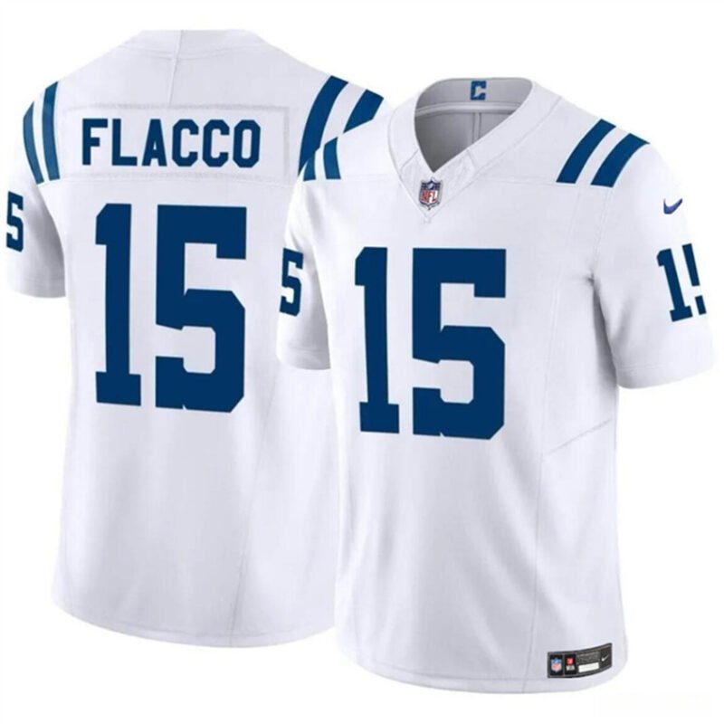 White Indianapolis Colts #15 Joe Flacco 2024 F.U.S.E. Vapor Limited Stitched Football Jersey - IDC55