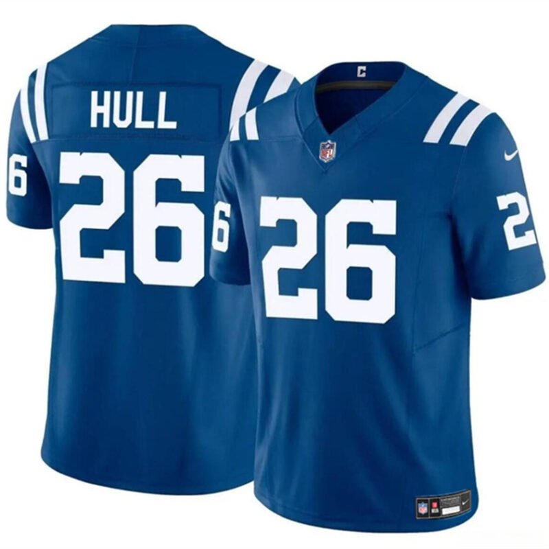 Blue Indianapolis Colts #26 Evan Hull 2024 F.U.S.E. Vapor Limited Stitched Football Jersey - IDC96