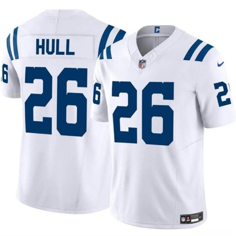 White Indianapolis Colts #26 Evan Hull 2024 F.U.S.E. Vapor Limited Stitched Football Jersey - IDC232