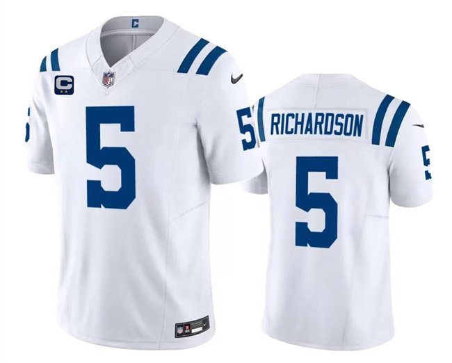 White Indianapolis Colts #5 Anthony Richardson 2024 F.U.S.E. With 2-Star C Patch Vapor Limited Stitched Football Jersey - IDC177