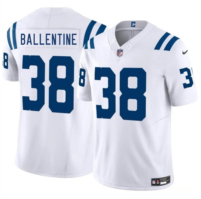 White Indianapolis Colts #38 Corey Ballentine 2025 F.U.S.E. Vapor Limited Stitched Football Jersey - IDC223