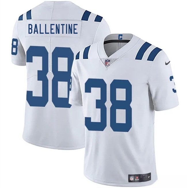 White Indianapolis Colts #38 Corey Ballentine 2025 Vapor Limited Stitched Football Jersey - IDC166