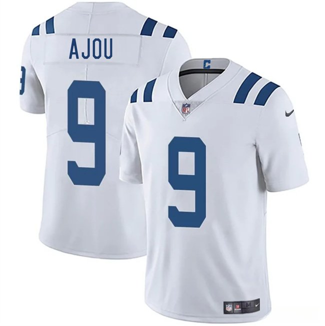 White Indianapolis Colts #9 Ajou Ajou 2025 Vapor Limited Stitched Football Jersey - IDC86