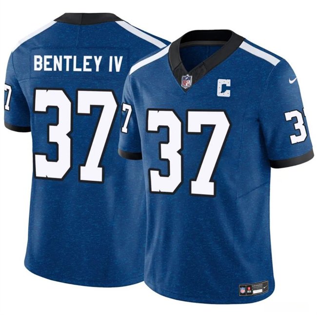 Blue Indianapolis Colts #37 Ulysses Bentley IV 2025 F.U.S.E. Throwback Vapor Limited Stitched Football Jersey - IDC181