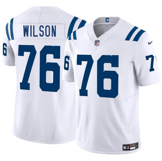 White Indianapolis Colts #76 Jack Wilson 2025 F.U.S.E. Vapor Limited Stitched Football Jersey - IDC234