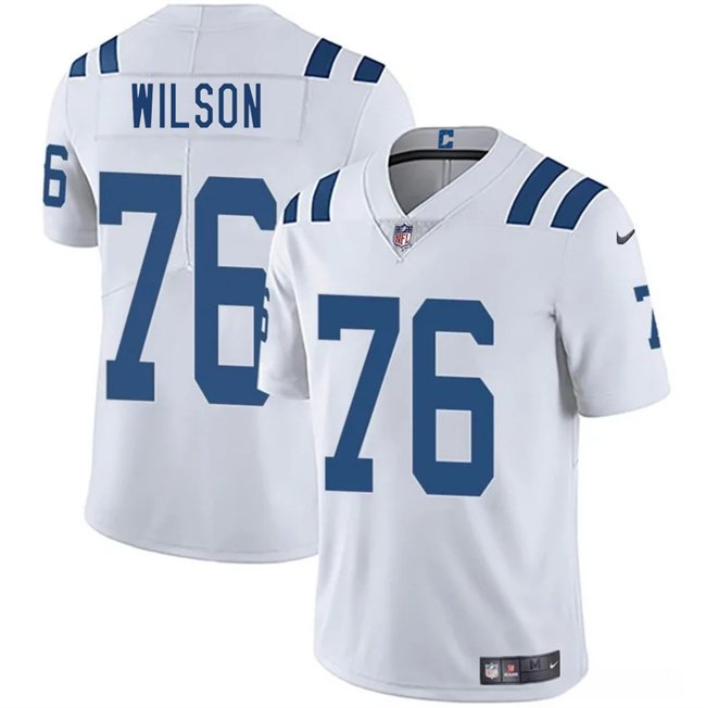 White Indianapolis Colts #76 Jack Wilson 2025 Vapor Limited Stitched Football Jersey - IDC45