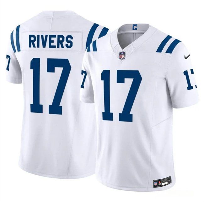 White Indianapolis Colts #17 Philip Rivers 2025 F.U.S.E. Vapor Limited Stitched Football Jersey - IDC124