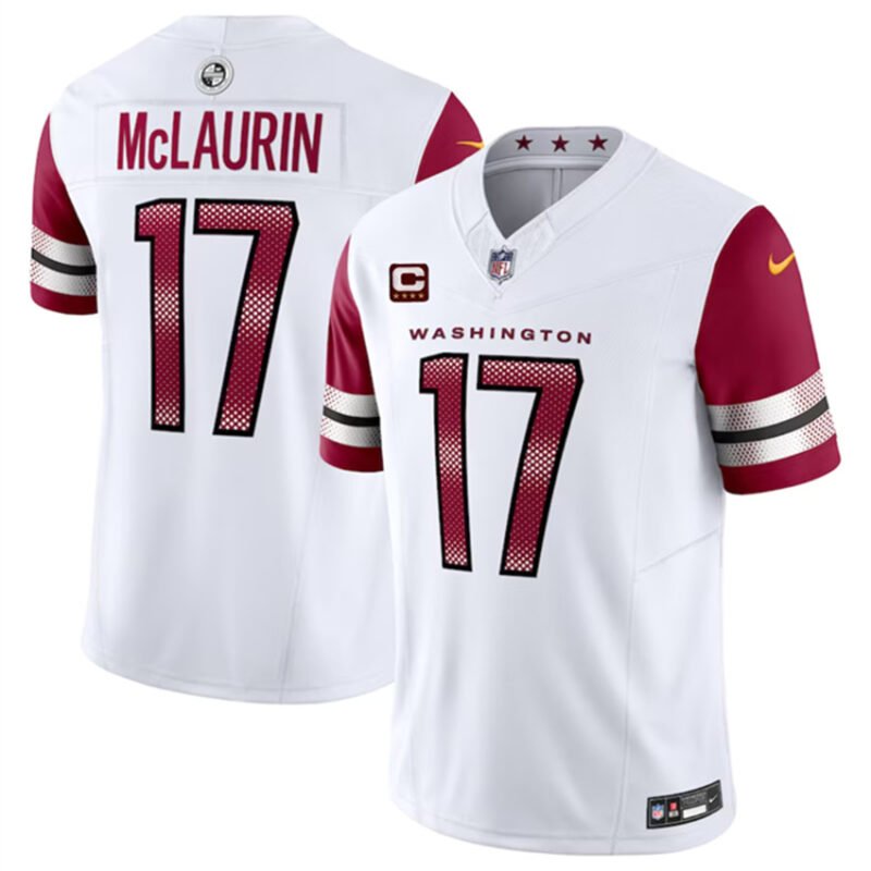 White Washington Commanders #17 Terry McLaurin 2023 F.U.S.E. With 4-Star C Patch Vapor Limited Stitched Football Jersey - WAC01
