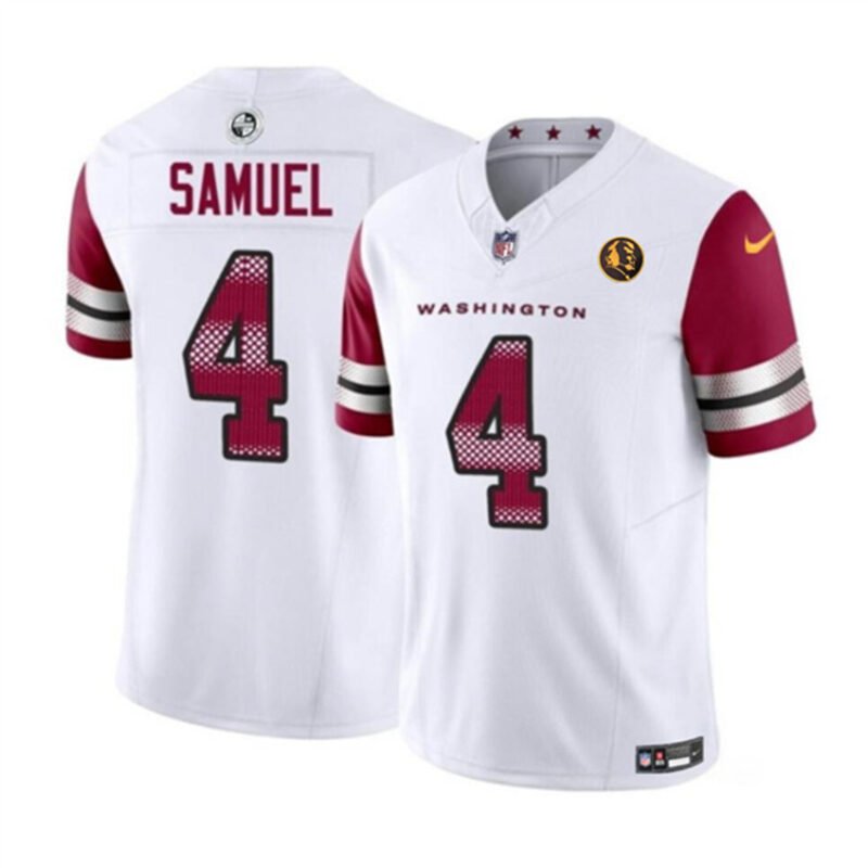 White Washington Commanders #4 Curtis Samuel 2023 F.U.S.E. With John Madden Patch Vapor Limited Stitched Football Jersey - WAC204