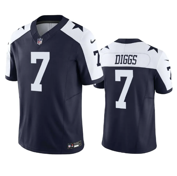 Navy Dallas Cowboys #7 Trevon Diggs 2023 F.U.S.E. Vapor Limited Stitched Football Jersey - DLC437