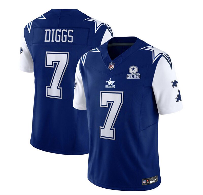 Navy Dallas Cowboys #7 Trevon Diggs 2023 F.U.S.E. With 1960 Patch Vapor Limited Stitched Football Jersey - DLC109
