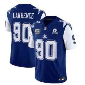 Navy Dallas Cowboys #90 DeMarcus Lawrence 2023 F.U.S.E. With 1960 Patch Vapor Limited Stitched Football Jersey - DLC359