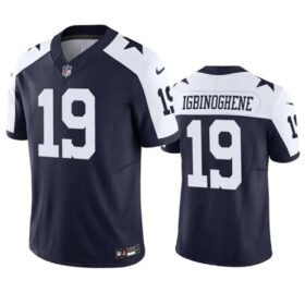 Navy/White Dallas Cowboys #19 Noah Igbinoghene 2023 F.U.S.E. Vapor Limited Stitched Football Jersey - DLC389