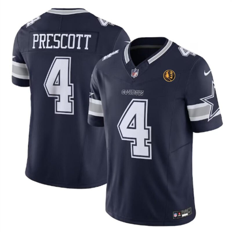 Navy Dallas Cowboys #4 Dak Prescott 2023 F.U.S.E. With John Madden Patch Vapor Limited Stitched Football Jersey - DLC211