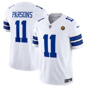 White Dallas Cowboys #11 Micah Parsons 2023 F.U.S.E. With John Madden Patch Vapor Limited Stitched Football Jersey - DLC391