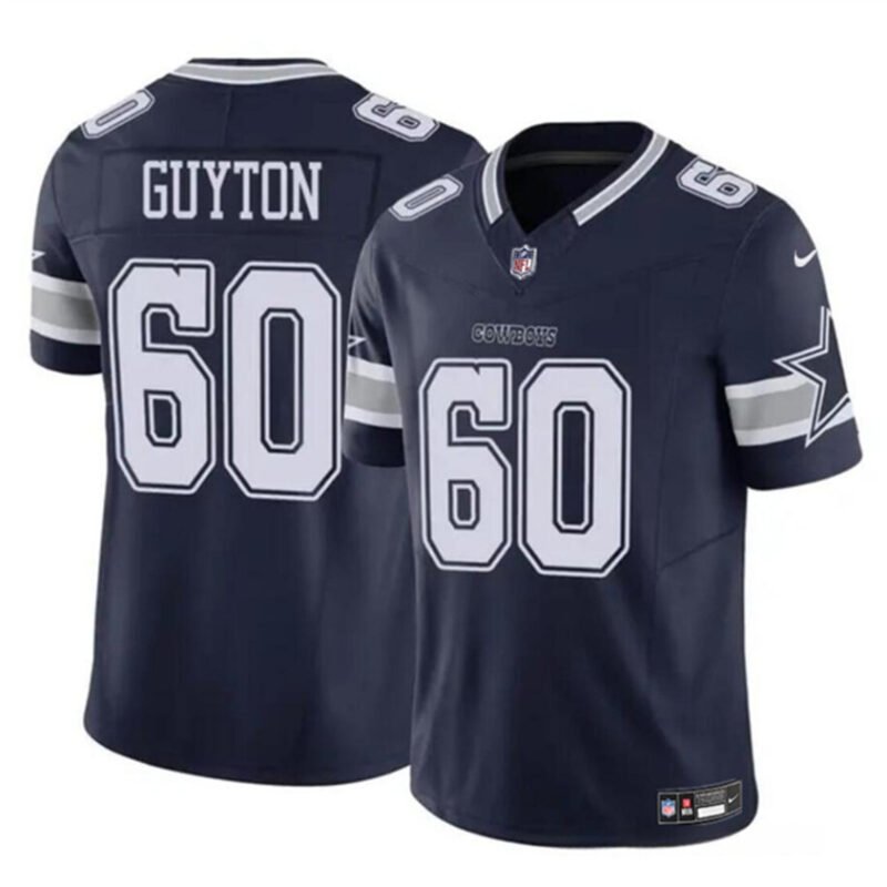 Navy Dallas Cowboys #60 Tyler Guyton 2024 Draft F.U.S.E Vapor Untouchable Limited Stitched Football Jersey - DLC412