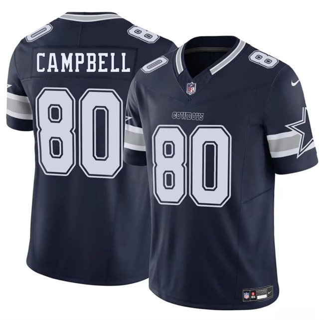 Navy Dallas Cowboys #80 Parris Campbell 2025 F.U.S.E Vapor Untouchable Limited Stitched Football Jersey - DLC202