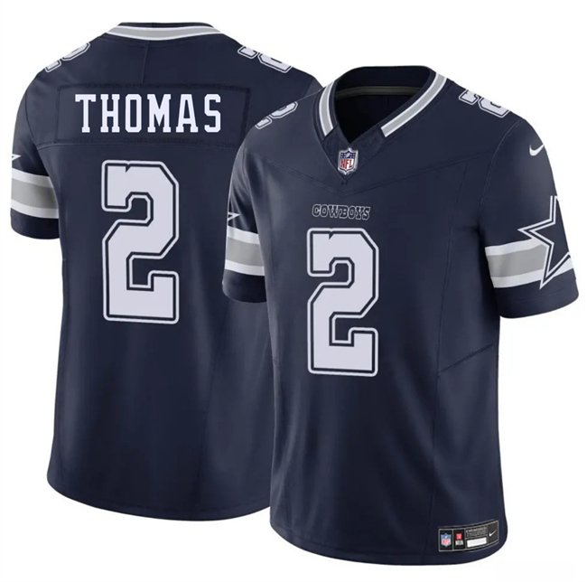 Navy Dallas Cowboys #2 Juanyeh Thomas 2025 F.U.S.E Vapor Untouchable Limited Stitched Football Jersey - DLC193