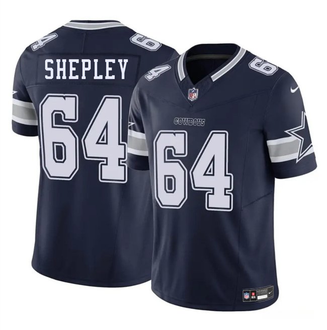 Navy Dallas Cowboys #64 Dakoda Shepleys 2025 F.U.S.E Vapor Untouchable Limited Stitched Football Jersey - DLC11