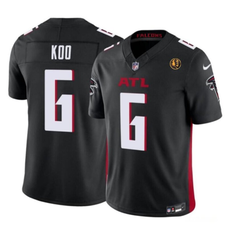 Black Atlanta Falcons #6 Younghoe Koo 2023 F.U.S.E. With John Madden Patch Vapor Limited Stitched Football Jersey - AFJ140
