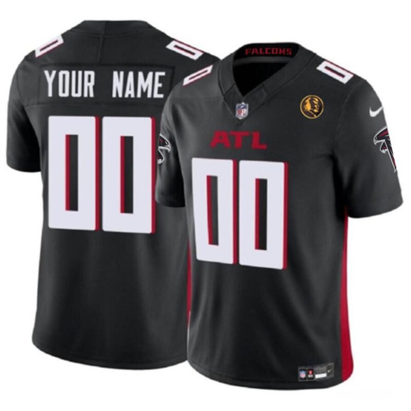 Black Atlanta Falcons Active Player Custom 2023 F.U.S.E. With John Madden Patch Vapor Limited Stitched Football Jersey - AFJ122