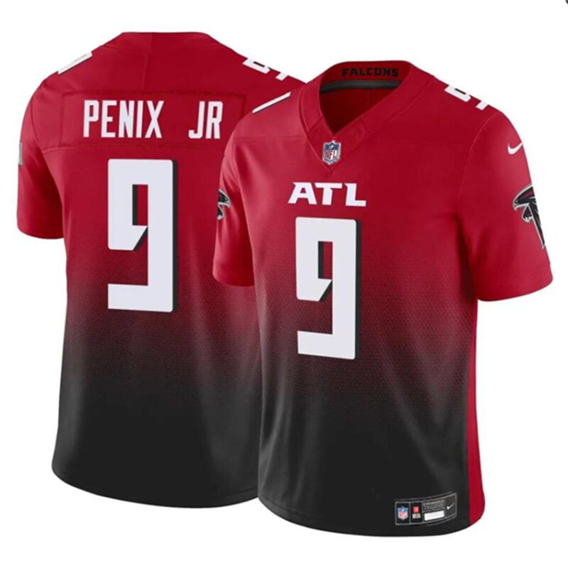 Red/Black Atlanta Falcons #9 Michael Penix Jr 2024 Draft F.U.S.E Vapor Untouchable Limited Stitched Football Jersey - AFJ190