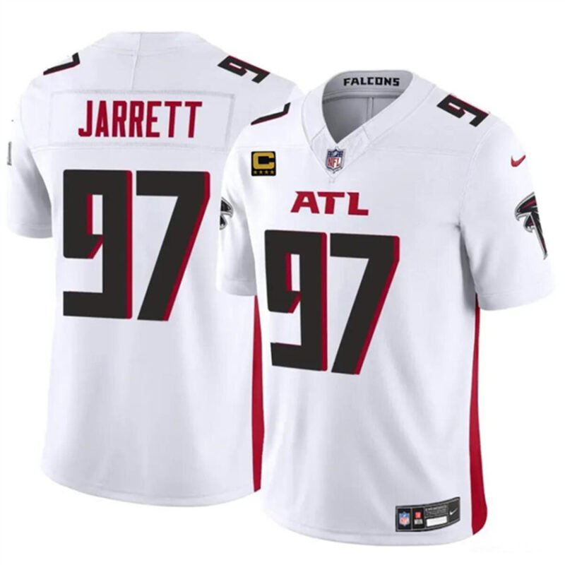 White Atlanta Falcons #97 Grady Jarrett 2024 F.U.S.E With 4-Star C Patch Vapor Untouchable Limited Stitched Football Jersey - AFJ72