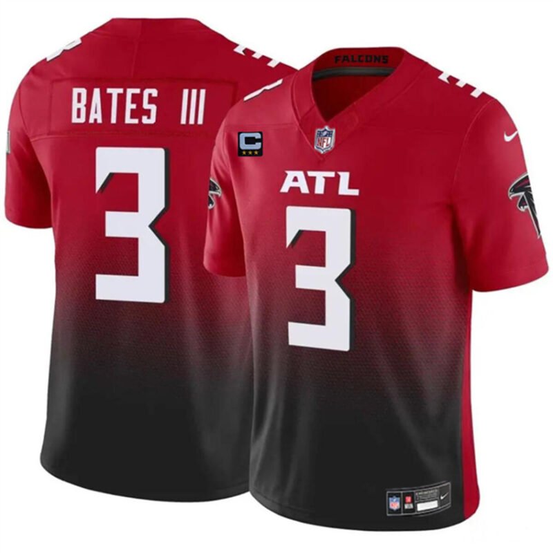 Red/Black Atlanta Falcons #3 Jessie Bates III 2024 F.U.S.E With 3-Star C Patch Vapor Untouchable Limited Stitched Football Jersey - AFJ84