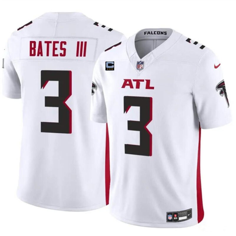 White Atlanta Falcons #3 Jessie Bates III 2024 F.U.S.E With 3-Star C Patch Vapor Untouchable Limited Stitched Football Jersey - AFJ215