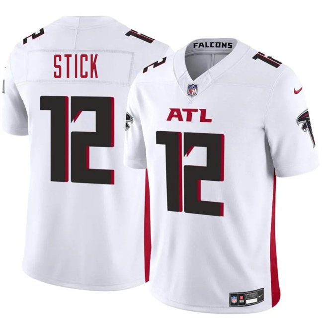 White Atlanta Falcons #12 Easton Stick 2025 F.U.S.E. Vapor Untouchable Limited Stitched Football Jersey - AFJ05