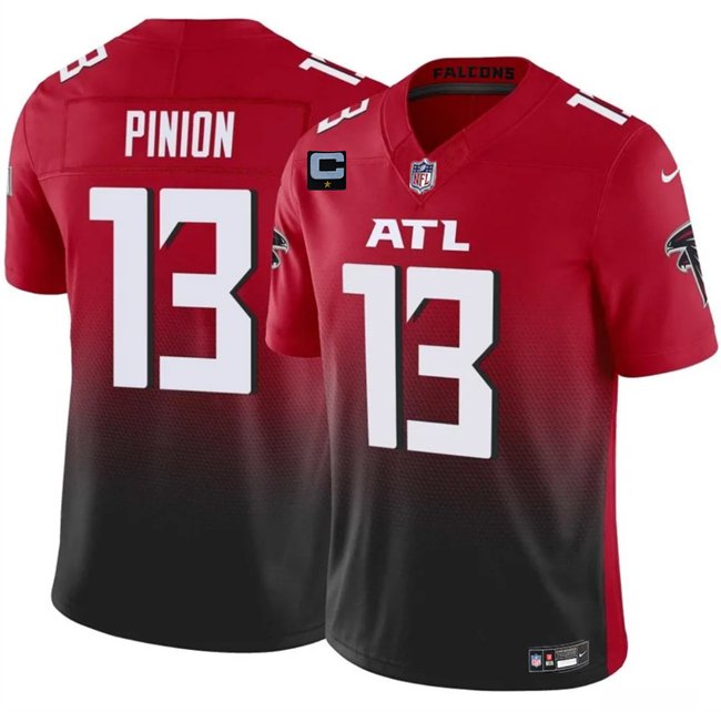 Red/Black Atlanta Falcons #13 Bradley Pinion 2025 F.U.S.E With 1-Star C Patch Vapor Untouchable Limited Stitched Football Jersey - AFJ10