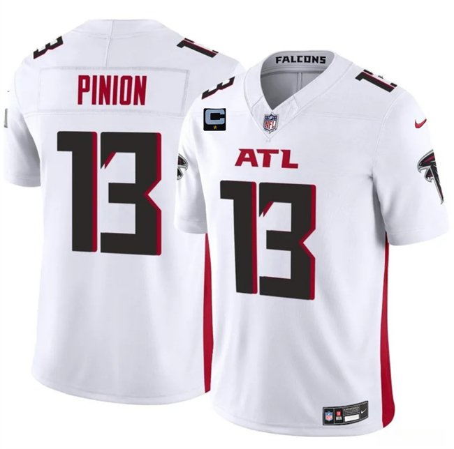 White Atlanta Falcons #13 Bradley Pinion 2025 F.U.S.E With 1-Star C Patch Vapor Untouchable Limited Stitched Football Jersey - AFJ74
