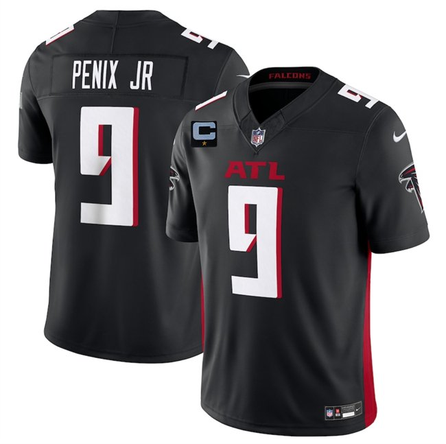 Black Atlanta Falcons #9 Michael Penix Jr 2025 F.U.S.E. With 1-Star C Patch Vapor Untouchable Limited Stitched Football Jersey - AFJ19
