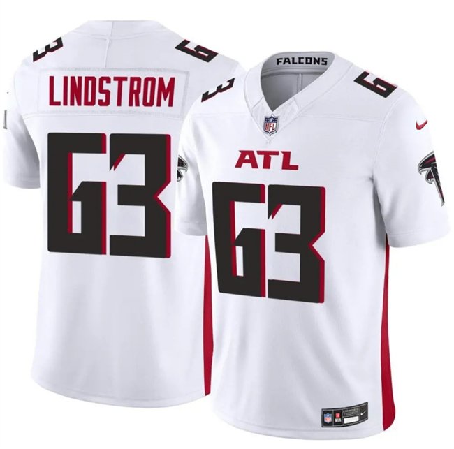 White Atlanta Falcons #63 Chris Lindstrom 2025 F.U.S.E. Vapor Untouchable Limited Stitched Football Jersey - AFJ230