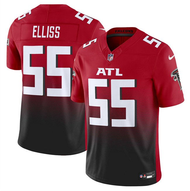 Red/Black Atlanta Falcons 55 Kaden Elliss 2025 F.U.S.E Vapor Untouchable Limited Stitched Football Jersey - AFJ115