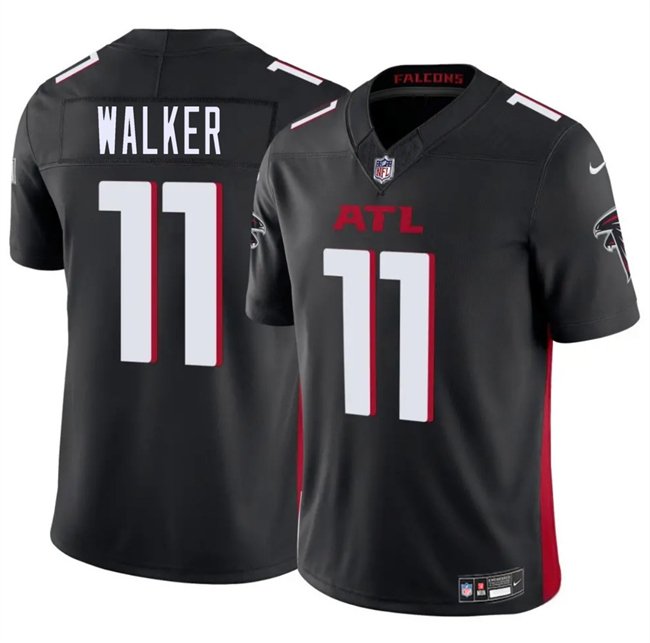 Black Atlanta Falcons #11 Jalon Walker 2025 Draft F.U.S.E. Vapor Untouchable Limited Stitched Football Jersey - AFJ114
