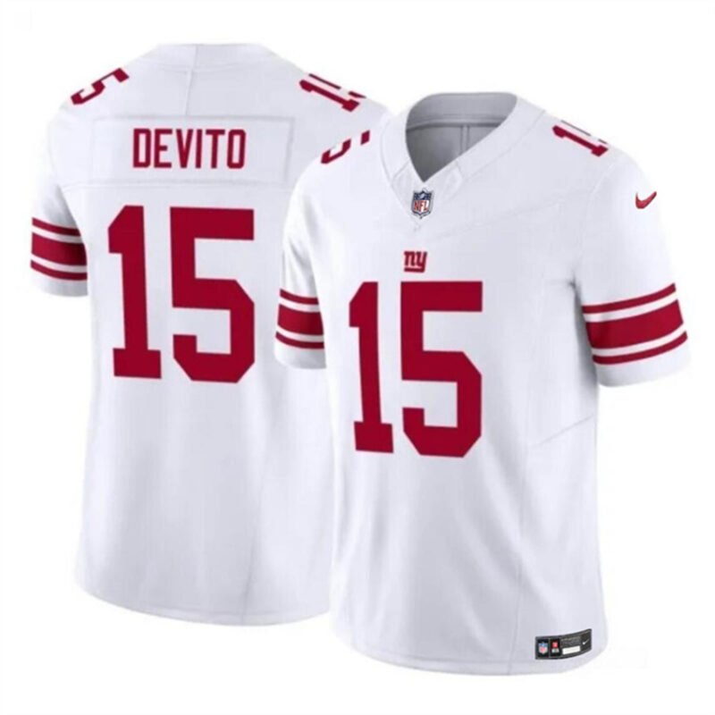 White New York Giants #15 Tommy DeVito 2023 F.U.S.E. Vapor Untouchable Limited Stitched Jersey - NYG218