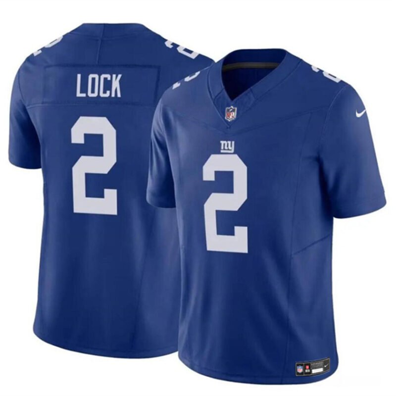 Blue New York Giants #2 Drew Lock 2023 F.U.S.E. Vapor Untouchable Limited Stitched Jersey - NYG222