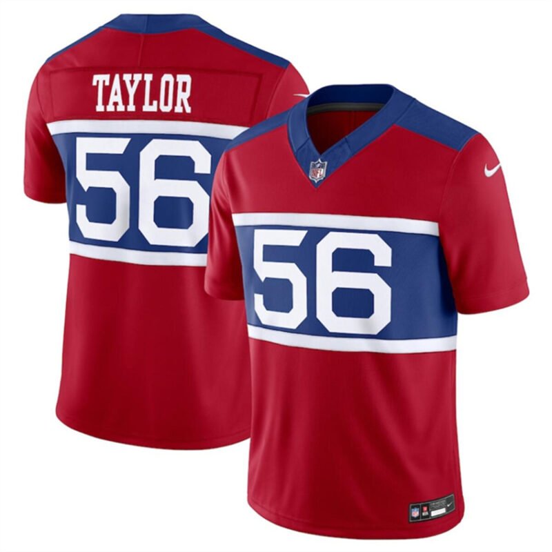 Red New York Giants #56 Lawrence Taylor Century Alternate Vapor F.U.S.E. Limited Stitched Football Jersey - NYG146