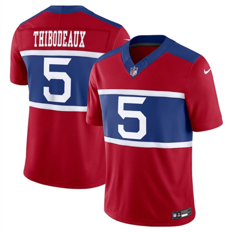 Red New York Giants #5 Kayvon Thibodeaux Century Alternate Vapor F.U.S.E. Limited Stitched Football Jersey - NYG228