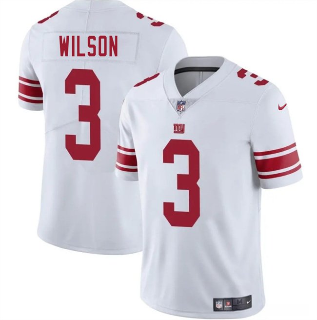 White New York Giants #3 Russell Wilson 2025 Vapor Untouchable Limited Stitched Jersey - NYG166